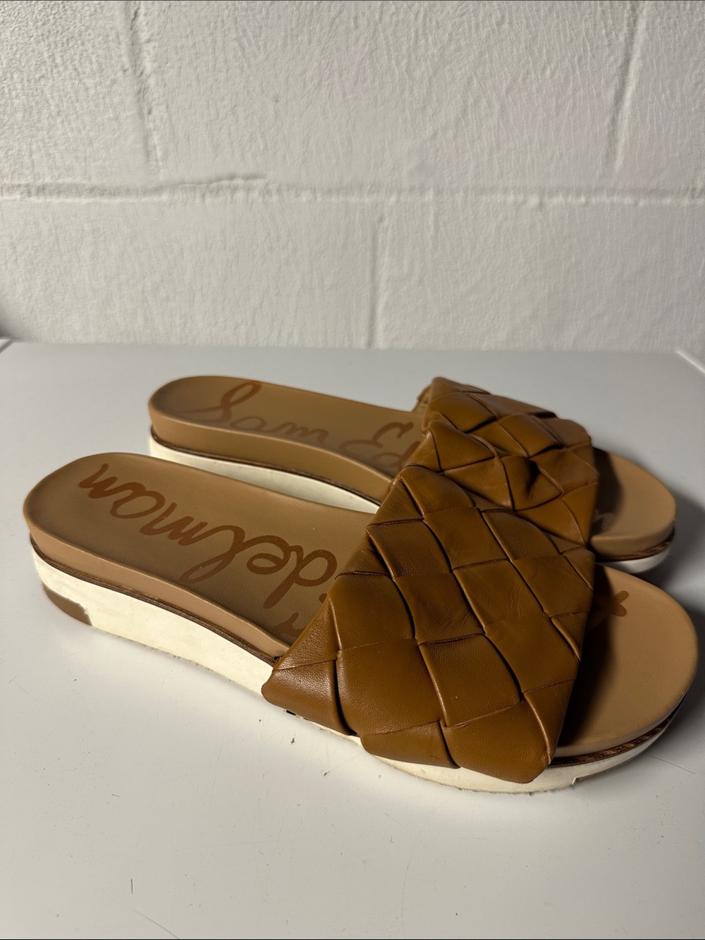Sam Edelman "Adaley" Women's Tan Slide Sandals